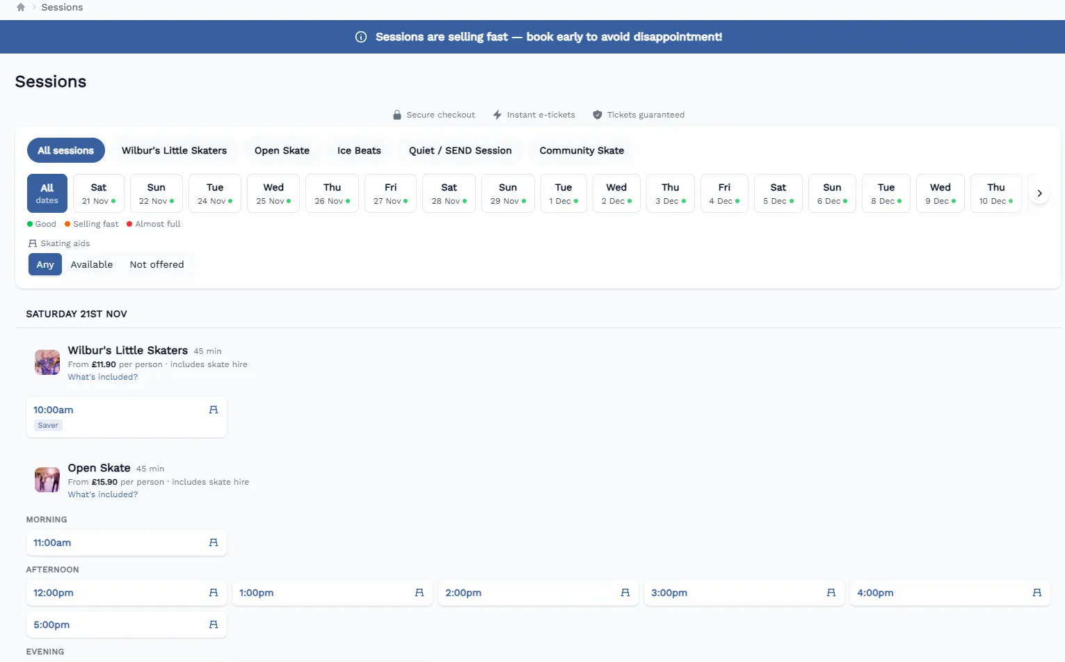 booking system