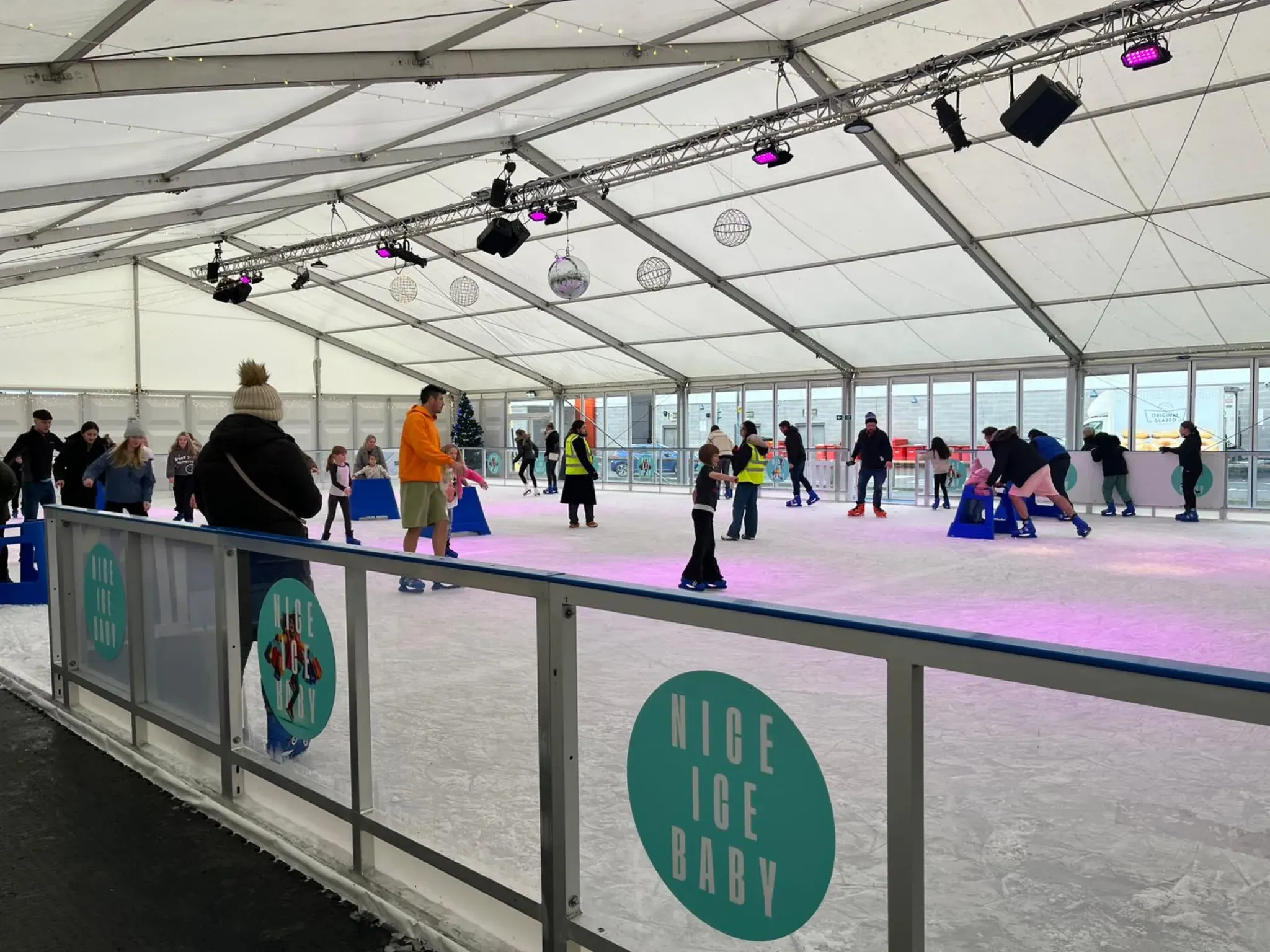 Skaters on the covered rink at Skate Metrocentre by day