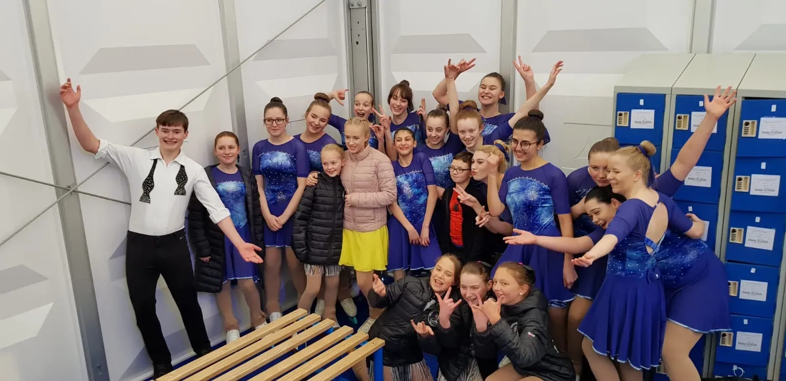 The StarCity show cast celebrating backstage